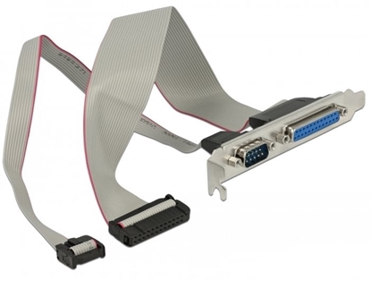 Picture of Delock Slot Bracket > 1 x Parallel, 1 x Serial layout: twisted