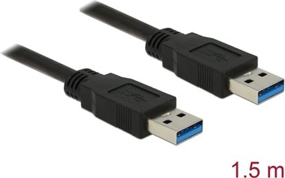 Изображение Delock USB 5 Gbps Cable Type-A male to Type-A male 1.5 m black