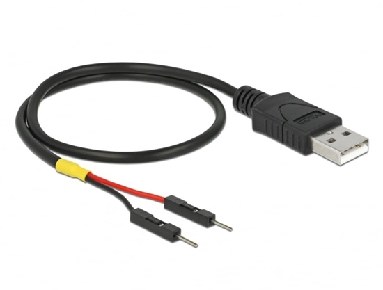 Picture of Delock USB Power Cable Type-A to 2 x pin header male separate power 30 cm