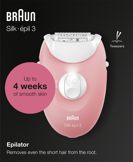 Picture of Depilator Braun Braun Silk-épil 3-176, epilator (pink/white)