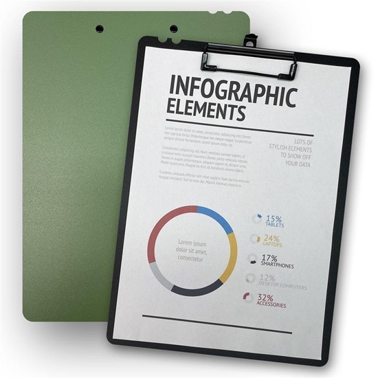 Изображение Deska z klipem A4 Morandi zielona PENMATE