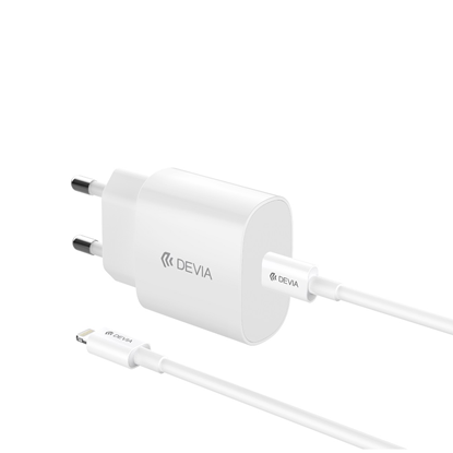 Attēls no Devia wall charger Rocket PD 20W 1x USB-C white + 