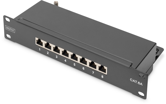 Picture of DIGITUS CAT 6A, Klasse E Patch Panel, geschirmt, schwarz