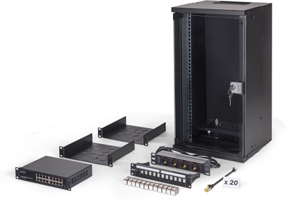 Attēls no DIGITUS Netzwerk-Set 254 mm (10") - 12HE, 315x300 mm (BxT)sw