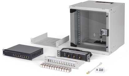 Attēls no DIGITUS Netzwerk-Set 254 mm (10") - 6HE, 312x300 mm (BxT) gr