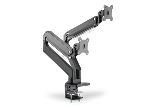 Изображение Digitus Universal Dual Monitor Mount with Gas Spring and Clamp Mount