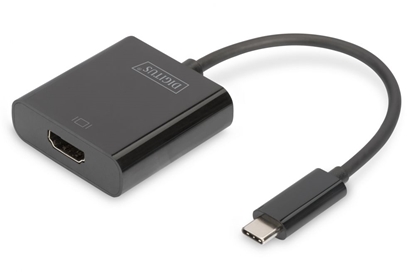Picture of Adapter graficzny HDMI 4K 30Hz UHD na USB 3.1 Typ C, z audio, czarny, dł. 15cm