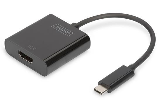 Picture of Adapter graficzny HDMI 4K 30Hz UHD na USB 3.1 Typ C, z audio, czarny, dł. 15cm