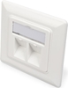 Picture of Digitus Wallplate for Keystone Modules, German type, middle plate 50x50 mm, frame 80x80 mm