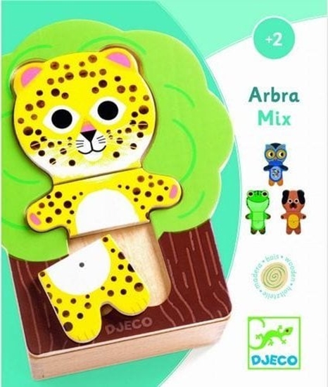 Picture of Djeco Djeco - puzzle drewniane - drzewo milusiskich