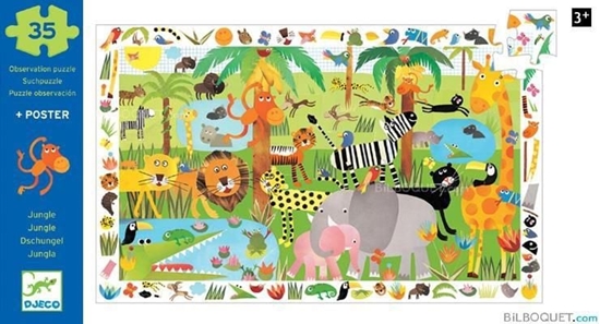 Picture of Djeco Puzzle z plakatem - Dungla, 35 elementów (145602)