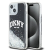 Picture of DKNY Apple iPhone 15 hardcase Liquid Glitter Big Logo Black