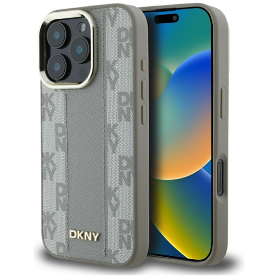 Picture of Etui DKNY Checkered Pattern Magsafe do   iPhone 16 Pro beowy
