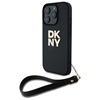 Picture of DKNY DKNY DKHCP16LPBSWSK iPhone 16 Pro 6.3" black/black hardcase Wrist Strap Stock Logo