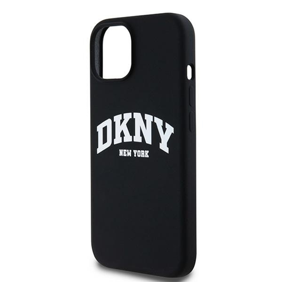 Изображение DKNY DKNY Liquid Silicone White Printed Logo MagSafe - Etui iPhone 11 (czarny)