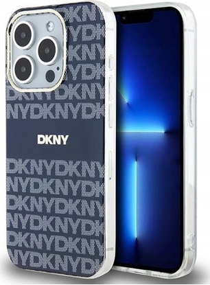 Изображение DKNY DKNY DKHMP15LHRHSEB iPhone 15 Pro 6.1" niebieski/blue hardcase IML Mono & Stripe MagSafe