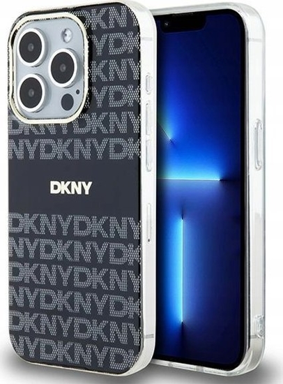 Picture of DKNY DKNY DKHMP15LHRHSEK iPhone 15 Pro 6.1" czarny/black hardcase IML Mono & Stripe MagSafe