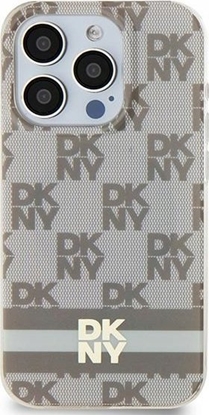 Изображение DKNY DKHMP15MHCPTSE iPhone 15 Plus / 14 Plus 6.7" beowy/hardcase IML Checkered Mono Pattern & Printed Stripes MagSafe