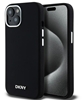 Picture of DKNY Apple iPhone 15 hardcase Liquid Silicone Small Metal Logo MagSafe Black