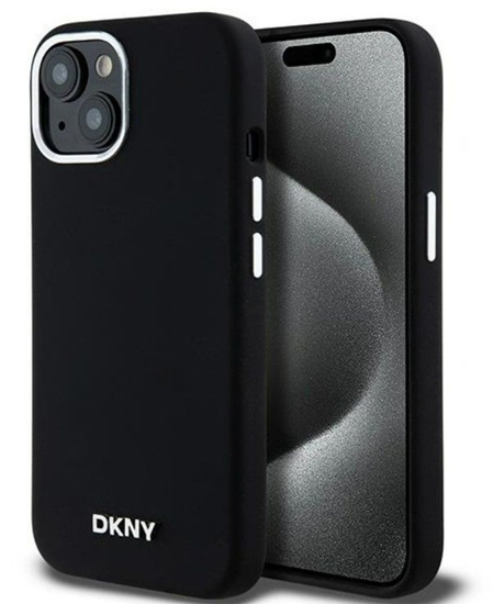 Изображение DKNY DKNY Liquid Silicone Small Metal Logo MagSafe - Etui iPhone 15 / 14 / 13 (czarny)