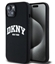 Изображение DKNY Apple iPhone 15 hardcase Liquid Silicone White Printed Logo MagSafe Black