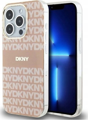Изображение DKNY DKNY DKHMP15XHRHSEP iPhone 15 Pro Max 6.7" róowy/pink hardcase IML Mono & Stripe MagSafe