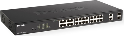 Picture of D-Link DGS-1100-26MPV2/E tīkla pārslēgs Vadīts L2 Gigabit Ethernet (10/100/1000) Power over Ethernet (PoE) Melns