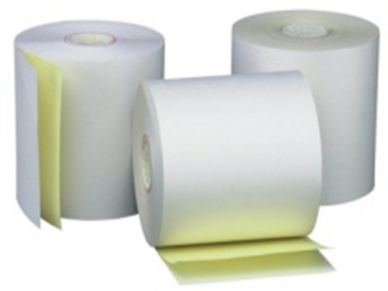 Picture of Double layer cash register tape OFF/SC, W: 76mm, L: 20m, bushings 12mm, diameter 65mm, 10pcs./pack.