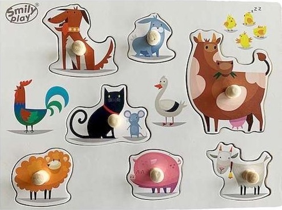 Picture of Drewniana Ukadanka Zwierzta farmy