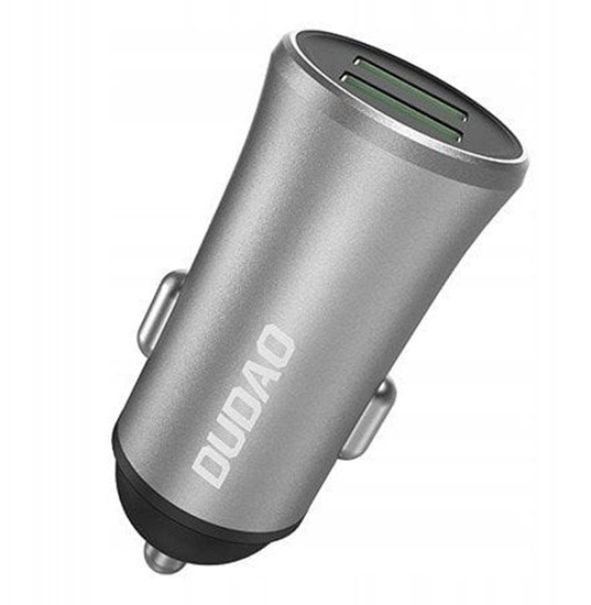 Picture of Dudao 3,4A inteligentna adowarka samochodowa 2x USB srebrny (R6S silver)