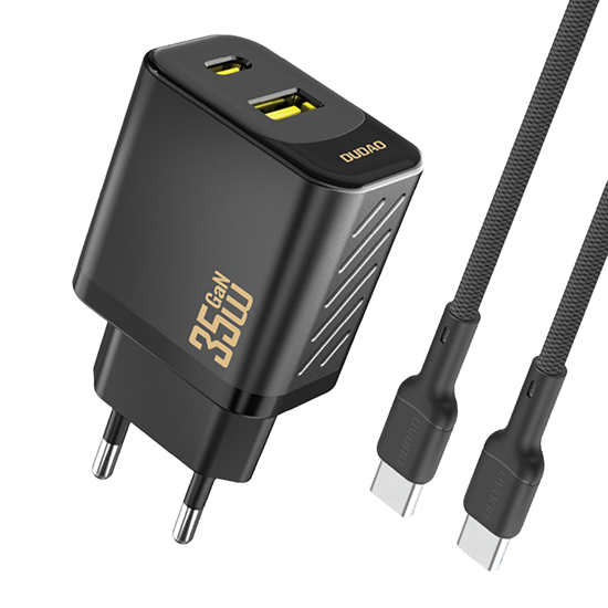 Picture of Dudao A27 MaxC 35W Wall Charger + USB-C Cable - Bl