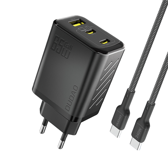 Picture of Dudao A29C 65W GaN Wall Charger + USB-C Cable - Bl
