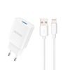 Picture of Dudao Dudao A4EU USB-A 2.1A wall charger - white + USB-A - Lightning cable