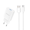 Picture of Dudao Dudao A4EU USB-A 2.1A wall charger - white + USB-A - USB-C cable