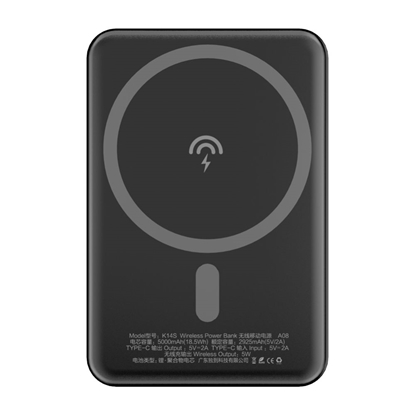 Picture of Dudao Dudao K14S USB-A / USB-C / MagSafe wireless powerbank 20W 5000mAh Black