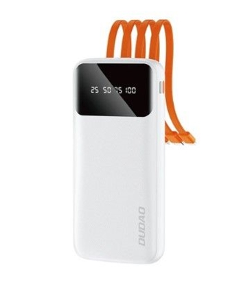 Attēls no Dudao Dudao K6Pro Universal 10000mAh Power Bank with USB Cable, USB Type C, Lightning Black (K6Pro-black) White