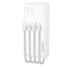 Изображение Dudao Dudao K6Pro Universal 10000mAh Power Bank with USB Cable, USB Type C, Lightning white (K6Pro-white) Black