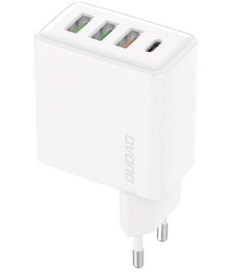 Picture of Dudao Fast charger 3x USB / 1x USB Type C 20W, PD, QC 3.0 White