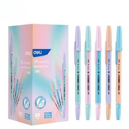 Attēls no Dugopis kulkowy 0,7mm pastel nieb (50szt) DELI