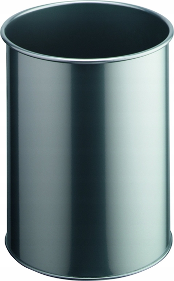 Picture of Durable DURABLE Papierkorb Metall rund 15 Liter Metallic silber