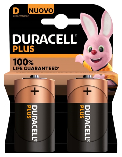Picture of Duracell | Plus MN1300 | D | Alkaline | 2 pc(s)