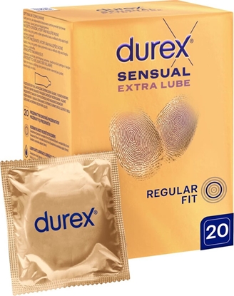 Picture of Durex Sensual extra lube prezerwatywy z dodatkowym lubrykantem 20szt