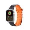 Изображение Dux Ducis Dux Ducis Strap (Armor Version) Apple Watch SE Strap, 9, 8, 7, 6, 5, 4, 3, 2, 1 (41, 40, 38 mm) Silicone Magnetic Band Bracelet Black/Orange