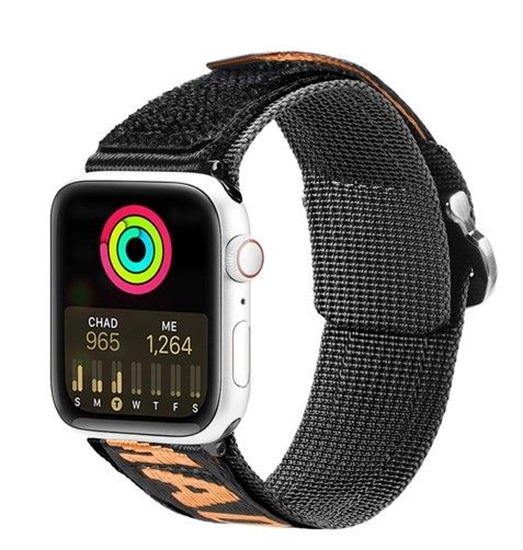 Изображение Dux Ducis Strap (Outdoor Version) strap for Apple Watch Ultra, SE, 8, 7, 6, 5, 4, 3, 2, 1 (49, 45, 44, 42 mm) nylon Black Orange