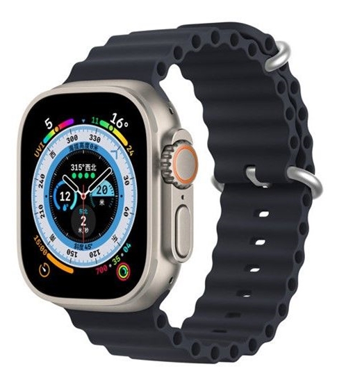 Picture of Dux Ducis Strap Watch Strap 8 / 7 / 6 / 5 / 4 / 3 / 2 / SE (45 / 44 / 42mm) Silicone Band Bracelet Dark Blue