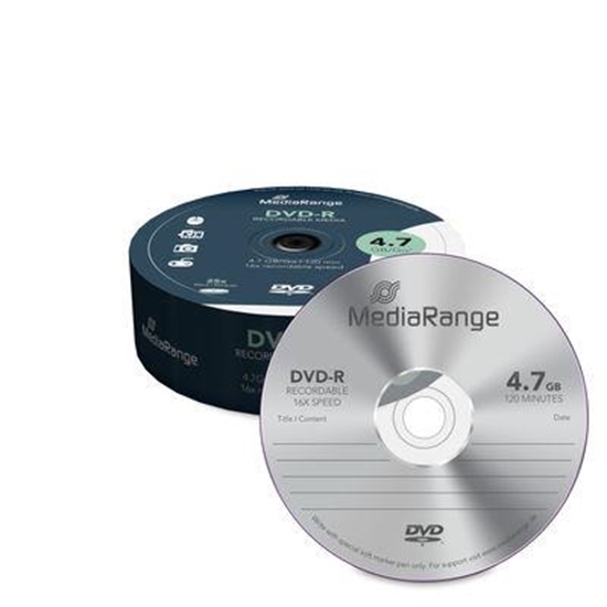 Picture of Mediarange DVD-R 4.7GB  25pcs Spindel 16x