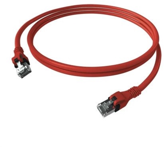 Изображение EasyLan DualBoot® PushPull Patch Cable Cat.6A (Class EA), S/FTP, RJ45 / RJ45, czerwony, 0,5 m