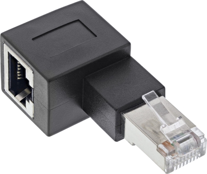 Picture of Eaton INLINE Patchkabel Adapter Cat.6A RJ45 Stecker Buchse 90 Grad nach links gewinkelt