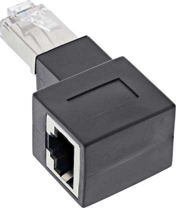 Picture of Eaton INLINE Patchkabel Adapter Cat.6A RJ45 Stecker Buchse 90 Grad nach rechts gewinkelt