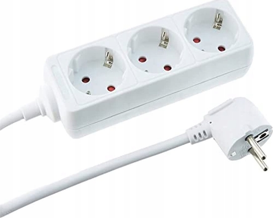 Изображение EFB EFB 3-fach Steckdosenleiste ohne Schalter weiss Zuleitung 1,4m H05VV-F 3G 1,5mm